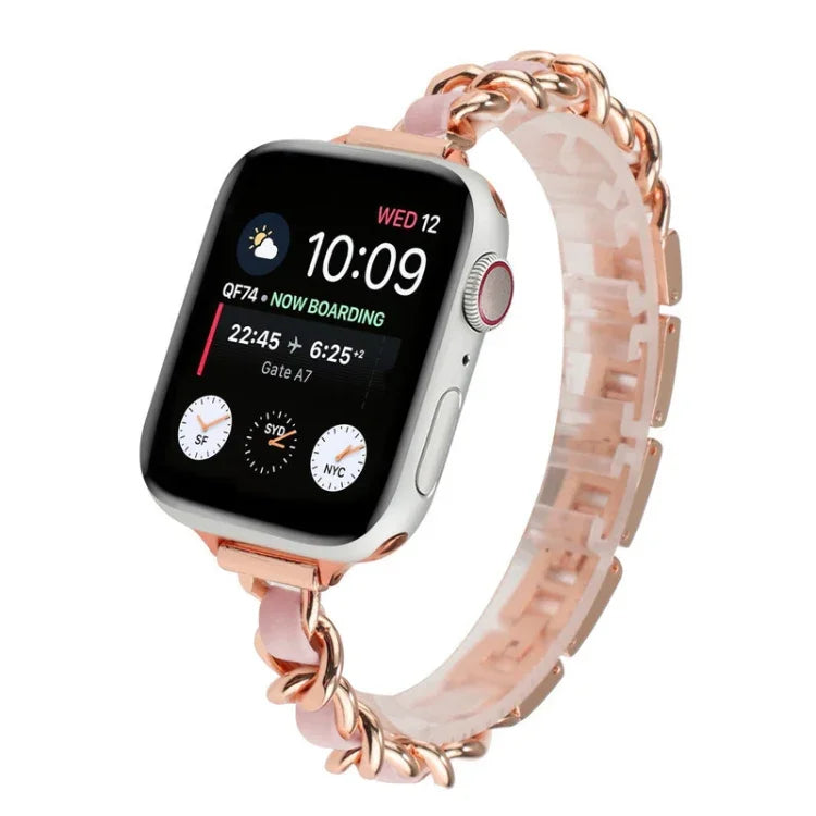 Dây đồng hồ thay thế kim loại một hàng cho Apple Watch Series, 7 41mm / 6 & SE & 5 & 4 40mm / 3 & 2 & 1 38mm, 7 45mm / 6 & SE & 5 & 4 44mm / 3 & 2 & 1 42mm
