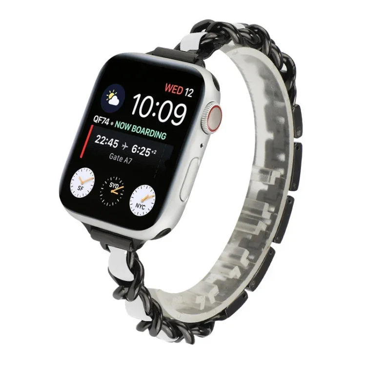 Dây đồng hồ thay thế kim loại một hàng cho Apple Watch Series, 7 41mm / 6 & SE & 5 & 4 40mm / 3 & 2 & 1 38mm, 7 45mm / 6 & SE & 5 & 4 44mm / 3 & 2 & 1 42mm