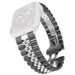 Dây đồng hồ thay thế thép không gỉ năm hạt cho nữ, rộng 20mm cho Apple Watch Series, 7 45mm / 6 & SE & 5 & 4 44mm / 3 & 2 & 1 42mm, 7 41mm / 6 & SE & 5 & 4 40mm / 3 & 2 & 1 38mm