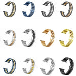Dây đồng hồ thay thế thép không gỉ năm hạt cho nữ, rộng 20mm cho Apple Watch Series, 7 45mm / 6 & SE & 5 & 4 44mm / 3 & 2 & 1 42mm, 7 41mm / 6 & SE & 5 & 4 40mm / 3 & 2 & 1 38mm