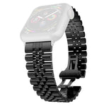 Dây đồng hồ thay thế thép không gỉ năm hạt cho nữ, rộng 20mm cho Apple Watch Series, 7 45mm / 6 & SE & 5 & 4 44mm / 3 & 2 & 1 42mm, 7 41mm / 6 & SE & 5 & 4 40mm / 3 & 2 & 1 38mm