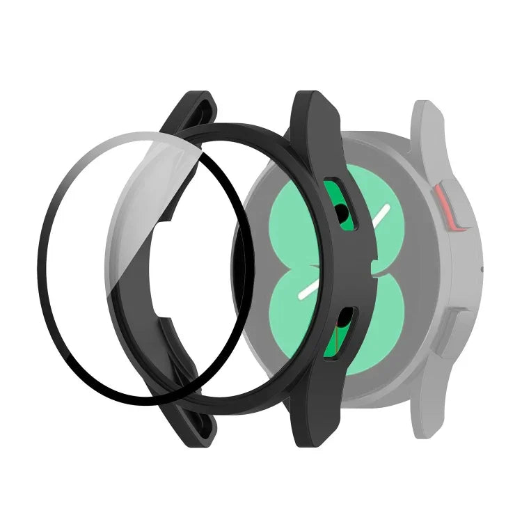 Ốp bảo vệ PC kèm kính cường lực, dành cho Samsung Galaxy Watch4 40mm, Samsung Galaxy Watch4 44mm