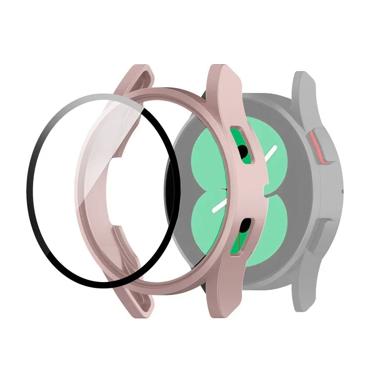 Ốp bảo vệ PC kèm kính cường lực, dành cho Samsung Galaxy Watch4 40mm, Samsung Galaxy Watch4 44mm