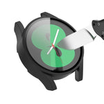 Ốp bảo vệ PC kèm kính cường lực, dành cho Samsung Galaxy Watch4 40mm, Samsung Galaxy Watch4 44mm
