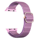 Dây đồng hồ thay thế co giãn họa tiết hình thoi có thể điều chỉnh cho Apple Watch Series, 7 41mm / 6 & SE & 5 & 4 40mm / 3 & 2 & 1 38mm, 7 45mm / 6 & SE & 5 & 4 44mm / 3 & 2 & 1 42mm