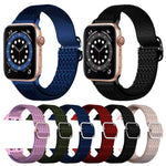 Dây đồng hồ thay thế co giãn họa tiết hình thoi có thể điều chỉnh cho Apple Watch Series, 7 41mm / 6 & SE & 5 & 4 40mm / 3 & 2 & 1 38mm, 7 45mm / 6 & SE & 5 & 4 44mm / 3 & 2 & 1 42mm