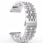Dây đồng hồ thép thay thế kiểu bảy hạt, phiên bản nữ 20mm, phiên bản nam 22mm