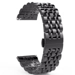 Dây đồng hồ thép thay thế kiểu bảy hạt, phiên bản nữ 20mm, phiên bản nam 22mm