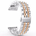 Dây đồng hồ thép thay thế kiểu bảy hạt, phiên bản nữ 20mm, phiên bản nam 22mm