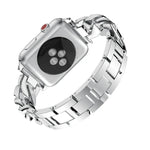 Dây đồng hồ hợp kim kim cương denim một hàng, Dành cho Apple Watch Series 8&7 41mm / SE 2&6&SE&5&4 40mm / 3&2&1 38mm, Dành cho Apple Watch Series 8&7 45mm / SE 2&6&SE&5&4 44mm / 3&2&1 42mm