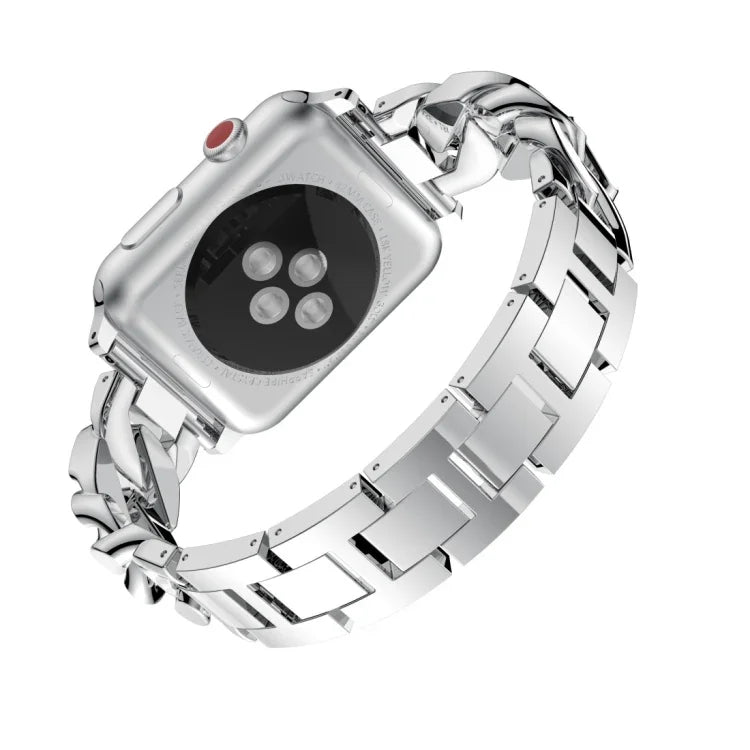 Dây đồng hồ hợp kim kim cương denim một hàng, Dành cho Apple Watch Series 8&7 41mm / SE 2&6&SE&5&4 40mm / 3&2&1 38mm, Dành cho Apple Watch Series 8&7 45mm / SE 2&6&SE&5&4 44mm / 3&2&1 42mm