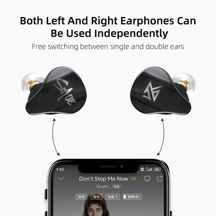 Tai nghe Bluetooth TWS KZ SA08 không dây 4 driver 5BA cân bằng armature, SA08