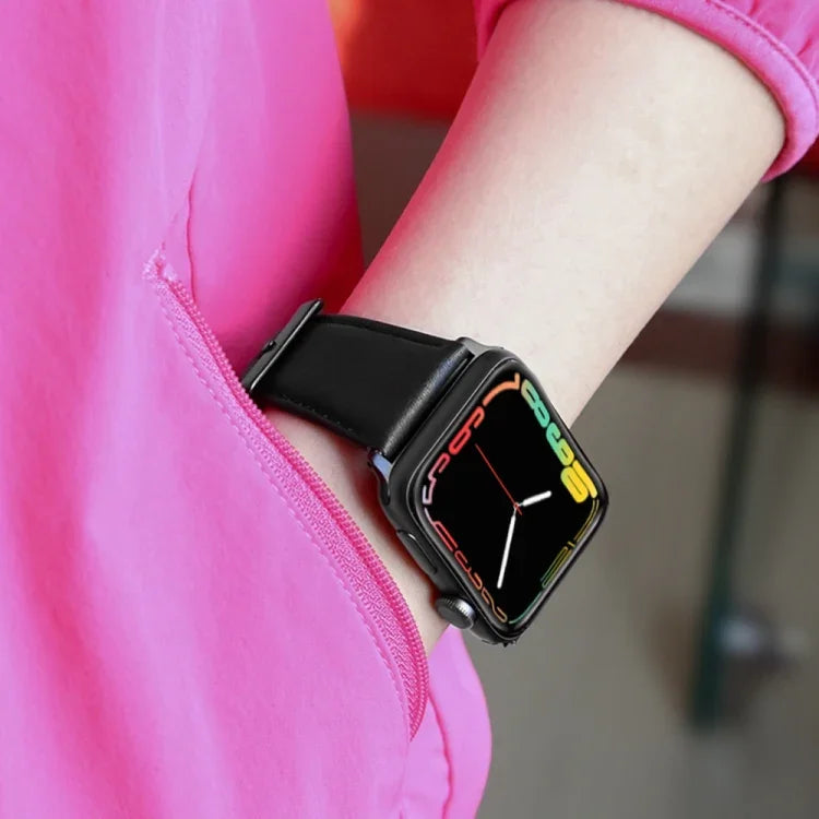Dây đồng hồ da thật phủ sáp dầu, Dành cho Apple Watch Series 8&7 41mm / SE 2&6&SE&5&4 40mm / 3&2&1 38mm, Dành cho Apple Watch Series 7 41mm / 6 & SE & 5 & 4 40mm / 3 & 2 & 1 38mm
