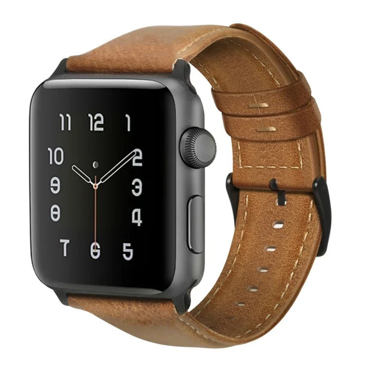 Dây đồng hồ da thật phủ sáp dầu, Dành cho Apple Watch Series 8&7 41mm / SE 2&6&SE&5&4 40mm / 3&2&1 38mm, Dành cho Apple Watch Series 7 41mm / 6 & SE & 5 & 4 40mm / 3 & 2 & 1 38mm