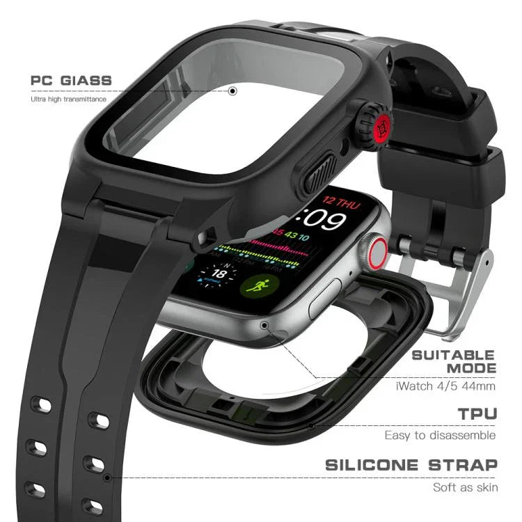 Bộ bảo vệ màn hình chống nước IP68 RedPepper + Dây đồng hồ + Ốp bảo vệ, Dành cho Apple Watch Series 6 / 5 / 4 / Watch SE 44mm