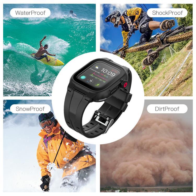 Bộ bảo vệ màn hình chống nước IP68 RedPepper + Dây đồng hồ + Ốp bảo vệ, Dành cho Apple Watch Series 6 / 5 / 4 / Watch SE 44mm