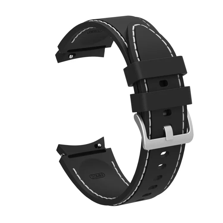 Dây đeo thay thế may viền silicone, dành cho Samsung Galaxy Watch4 / Watch4 Classic