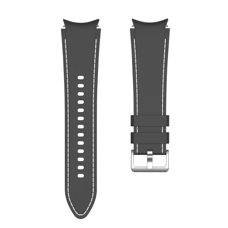 Dây đeo thay thế may viền silicone, dành cho Samsung Galaxy Watch4 / Watch4 Classic