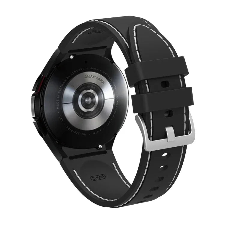 Dây đeo thay thế may viền silicone, dành cho Samsung Galaxy Watch4 / Watch4 Classic