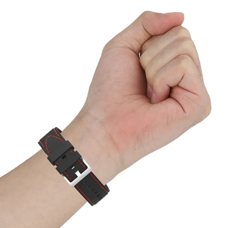 Dây đeo thay thế may viền silicone, dành cho Samsung Galaxy Watch4 / Watch4 Classic