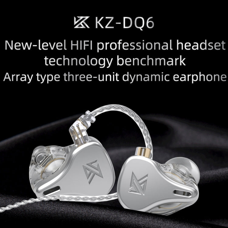 Tai nghe có dây KZ DQ6 3 driver Dynamic HiFi, không mic, có mic