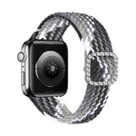 Dây đồng hồ thay thế dây thắt nylon co giãn khóa kim cương có thể điều chỉnh cho Apple Watch Series, 7 & 6 & SE & 5 & 4 40mm/3 & 2 & 1 38mm, 7 & 6 & SE & 5 & 4 44mm/3 & 2 & 1 42mm