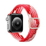 Dây đồng hồ thay thế dây thắt nylon co giãn khóa kim cương có thể điều chỉnh cho Apple Watch Series, 7 & 6 & SE & 5 & 4 40mm/3 & 2 & 1 38mm, 7 & 6 & SE & 5 & 4 44mm/3 & 2 & 1 42mm