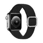 Dây đồng hồ thay thế dây thắt nylon co giãn khóa kim cương có thể điều chỉnh cho Apple Watch Series, 7 & 6 & SE & 5 & 4 40mm/3 & 2 & 1 38mm, 7 & 6 & SE & 5 & 4 44mm/3 & 2 & 1 42mm