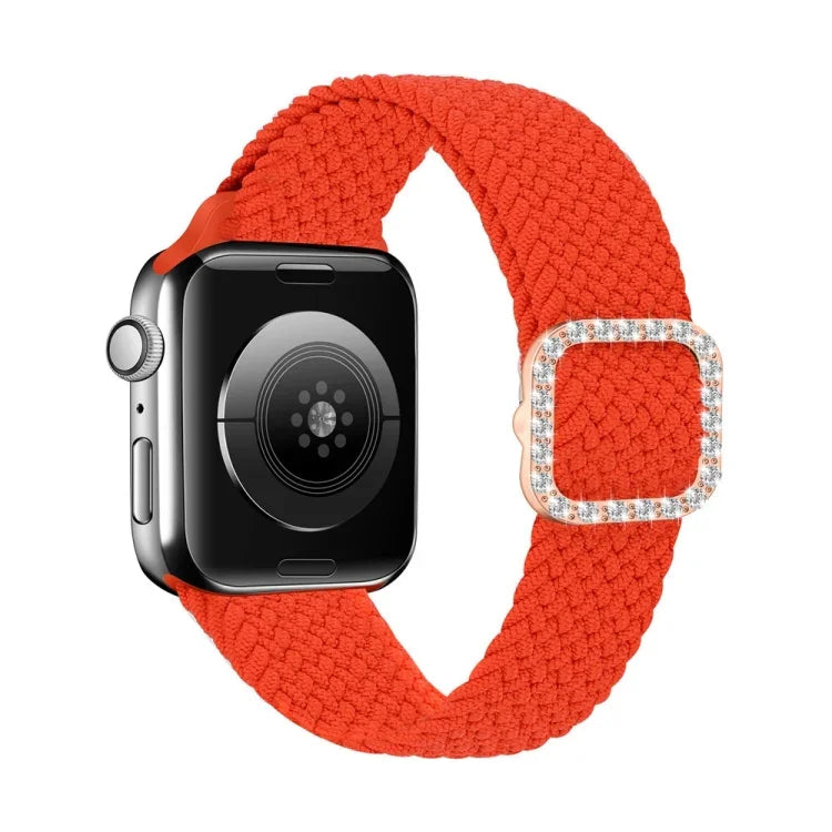 Dây đồng hồ thay thế dây thắt nylon co giãn khóa kim cương có thể điều chỉnh cho Apple Watch Series, 7 & 6 & SE & 5 & 4 40mm/3 & 2 & 1 38mm, 7 & 6 & SE & 5 & 4 44mm/3 & 2 & 1 42mm
