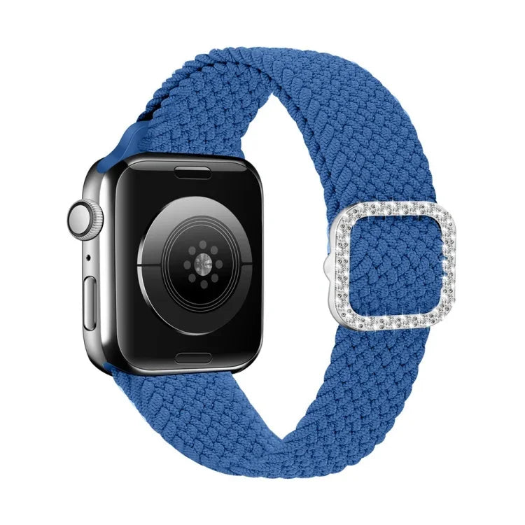 Dây đồng hồ thay thế dây thắt nylon co giãn khóa kim cương có thể điều chỉnh cho Apple Watch Series, 7 & 6 & SE & 5 & 4 40mm/3 & 2 & 1 38mm, 7 & 6 & SE & 5 & 4 44mm/3 & 2 & 1 42mm