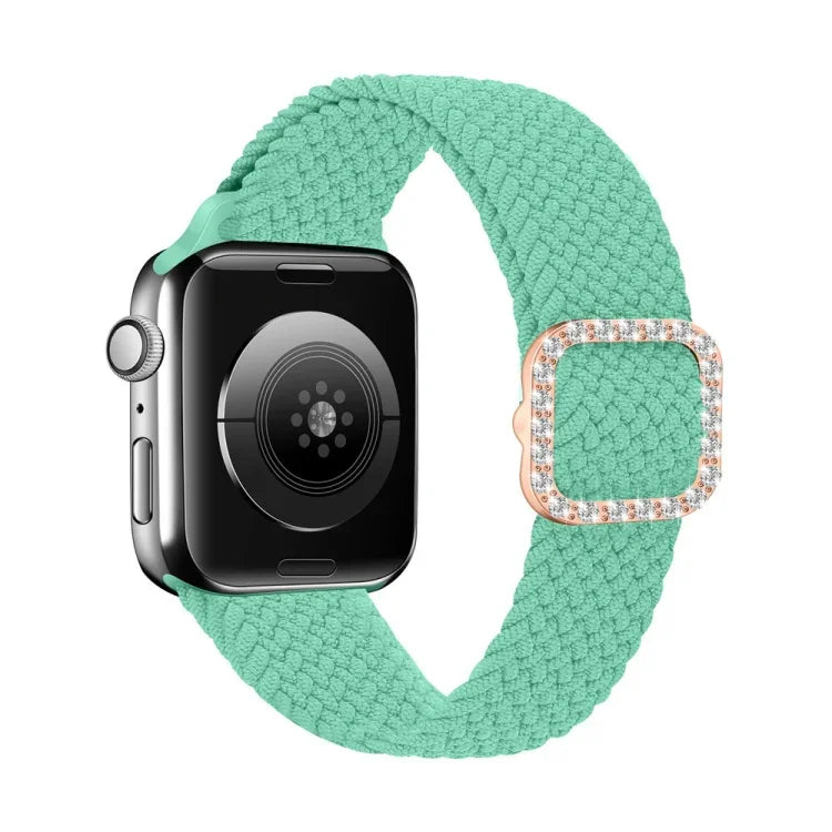 Dây đồng hồ thay thế dây thắt nylon co giãn khóa kim cương có thể điều chỉnh cho Apple Watch Series, 7 & 6 & SE & 5 & 4 40mm/3 & 2 & 1 38mm, 7 & 6 & SE & 5 & 4 44mm/3 & 2 & 1 42mm