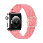 Dây đồng hồ thay thế dây thắt nylon co giãn khóa kim cương có thể điều chỉnh cho Apple Watch Series, 7 & 6 & SE & 5 & 4 40mm/3 & 2 & 1 38mm, 7 & 6 & SE & 5 & 4 44mm/3 & 2 & 1 42mm