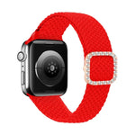 Dây đồng hồ thay thế dây thắt nylon co giãn khóa kim cương có thể điều chỉnh cho Apple Watch Series, 7 & 6 & SE & 5 & 4 40mm/3 & 2 & 1 38mm, 7 & 6 & SE & 5 & 4 44mm/3 & 2 & 1 42mm