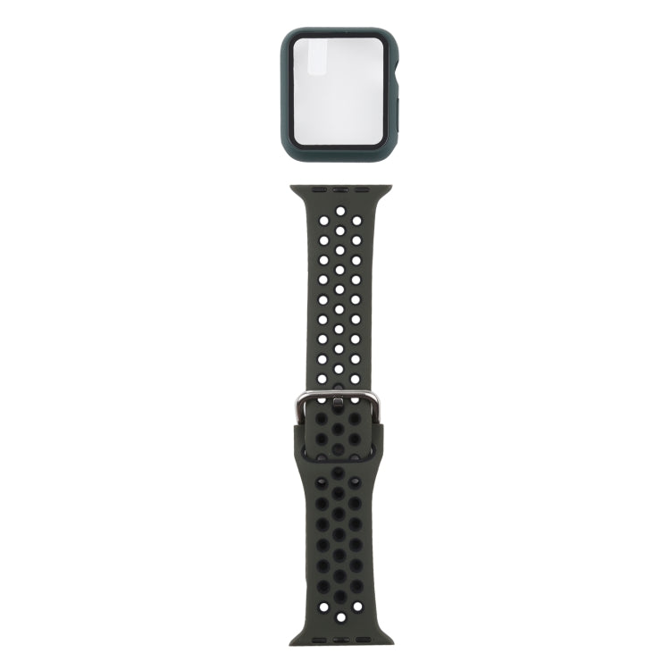 Bộ dây đồng hồ thay thế silicone + ốp bảo vệ kèm miếng dán màn hình cho Apple Watch Series, 3 & 2 & 1 38mm, Dành cho Apple Watch Series 6 / 5 / 4 / Watch SE 40mm