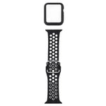 Bộ dây đồng hồ thay thế silicone + ốp bảo vệ kèm miếng dán màn hình cho Apple Watch Series, 3 & 2 & 1 42mm, cho Apple Watch Series 6 / 5 / 4 / Watch SE 44mm