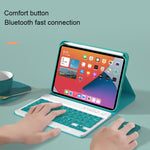 Bao da bàn phím Bluetooth tháo rời phím vuông HK006 kèm giá đỡ cho iPad mini 6, HK006