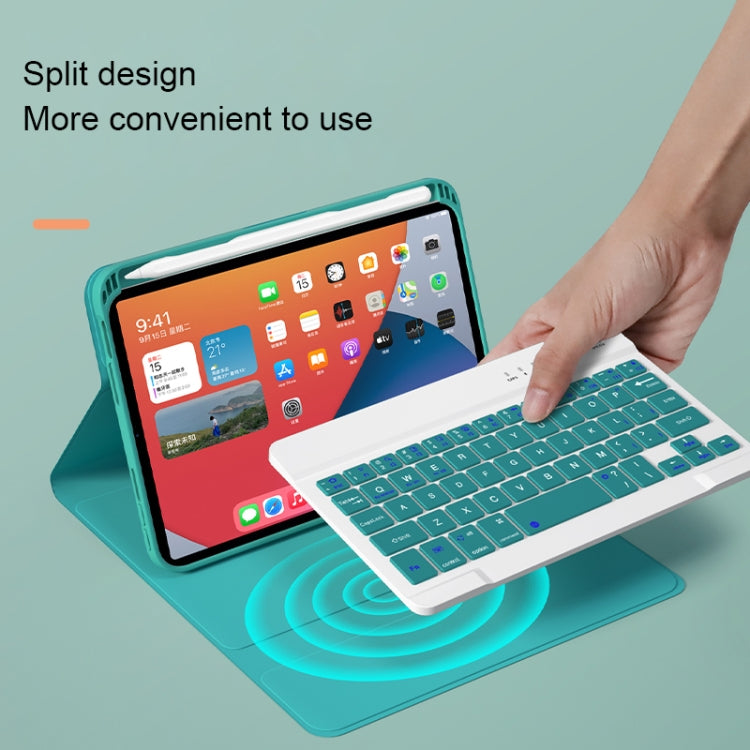 Bao da bàn phím Bluetooth tháo rời phím vuông HK006 kèm giá đỡ cho iPad mini 6, HK006