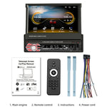 Máy phát MP5 ô tô 7 inch HD 9601C màn hình thu hồi thủ công đa năng với Carplay, hỗ trợ FM & Bluetooth & Thẻ TF, 9601C
