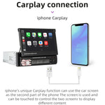 Máy phát MP5 ô tô 7 inch HD 9601C màn hình thu hồi thủ công đa năng với Carplay, hỗ trợ FM & Bluetooth & Thẻ TF, 9601C