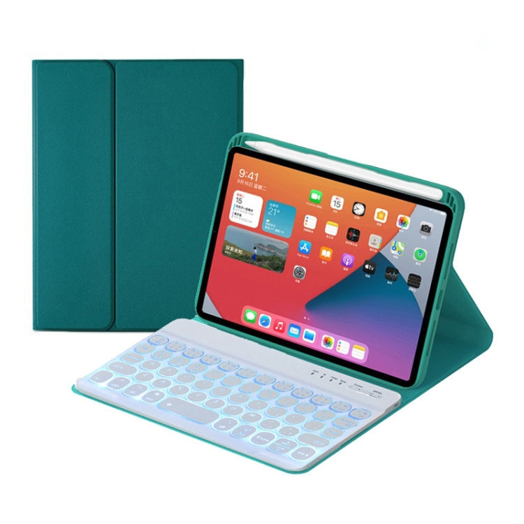Bao da bàn phím Bluetooth tháo rời phím tròn HY006D có đèn nền màu & giá đỡ cho iPad mini 6, HY006D