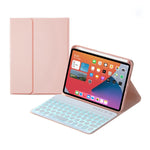 Bao da bàn phím Bluetooth tháo rời phím tròn HY006D có đèn nền màu & giá đỡ cho iPad mini 6, HY006D