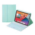 Bao da bàn phím Bluetooth tháo rời phím tròn HY006D có đèn nền màu & giá đỡ cho iPad mini 6, HY006D