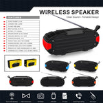 Loa Bluetooth ngoài trời TWS New Rixing NR-907FM, hỗ trợ gọi rảnh tay / FM, có tay cầm và ăng-ten, NR-907FM (cam), NR-907FM (đen), NR-907FM (đỏ), NR-907FM (vàng), NR-906 (xanh dương)