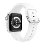 Dây đồng hồ thay thế khóa silicone một màu cho Apple Watch Series, 7 41mm / 6 & SE & 5 & 4 40mm / 3 & 2 & 1 38mm, 7 45mm / 6 & SE & 5 & 4 44mm / 3 & 2 & 1 42mm