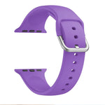 Dây đồng hồ thay thế khóa silicone một màu cho Apple Watch Series, 7 41mm / 6 & SE & 5 & 4 40mm / 3 & 2 & 1 38mm, 7 45mm / 6 & SE & 5 & 4 44mm / 3 & 2 & 1 42mm