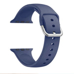 Dây đồng hồ thay thế khóa silicone một màu cho Apple Watch Series, 7 41mm / 6 & SE & 5 & 4 40mm / 3 & 2 & 1 38mm, 7 45mm / 6 & SE & 5 & 4 44mm / 3 & 2 & 1 42mm