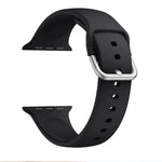 Dây đồng hồ thay thế khóa silicone một màu cho Apple Watch Series, 7 41mm / 6 & SE & 5 & 4 40mm / 3 & 2 & 1 38mm, 7 45mm / 6 & SE & 5 & 4 44mm / 3 & 2 & 1 42mm