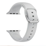Dây đồng hồ thay thế khóa silicone một màu cho Apple Watch Series, 7 41mm / 6 & SE & 5 & 4 40mm / 3 & 2 & 1 38mm, 7 45mm / 6 & SE & 5 & 4 44mm / 3 & 2 & 1 42mm