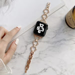 Dây đồng hồ thay thế kim loại mắt xích hình chữ O cho Apple Watch Series, 7 41mm/6&SE&5&4 40mm/3&2&1 38mm, 7 45mm/6&SE&5&4 44mm/3&2&1 42mm
