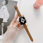 Dây đồng hồ thay thế da caro cho Apple Watch Series, 7 41mm/6&SE&5&4 40mm/3&2&1 38mm, 7 45mm/6&SE&5&4 44mm/3&2&1 42mm